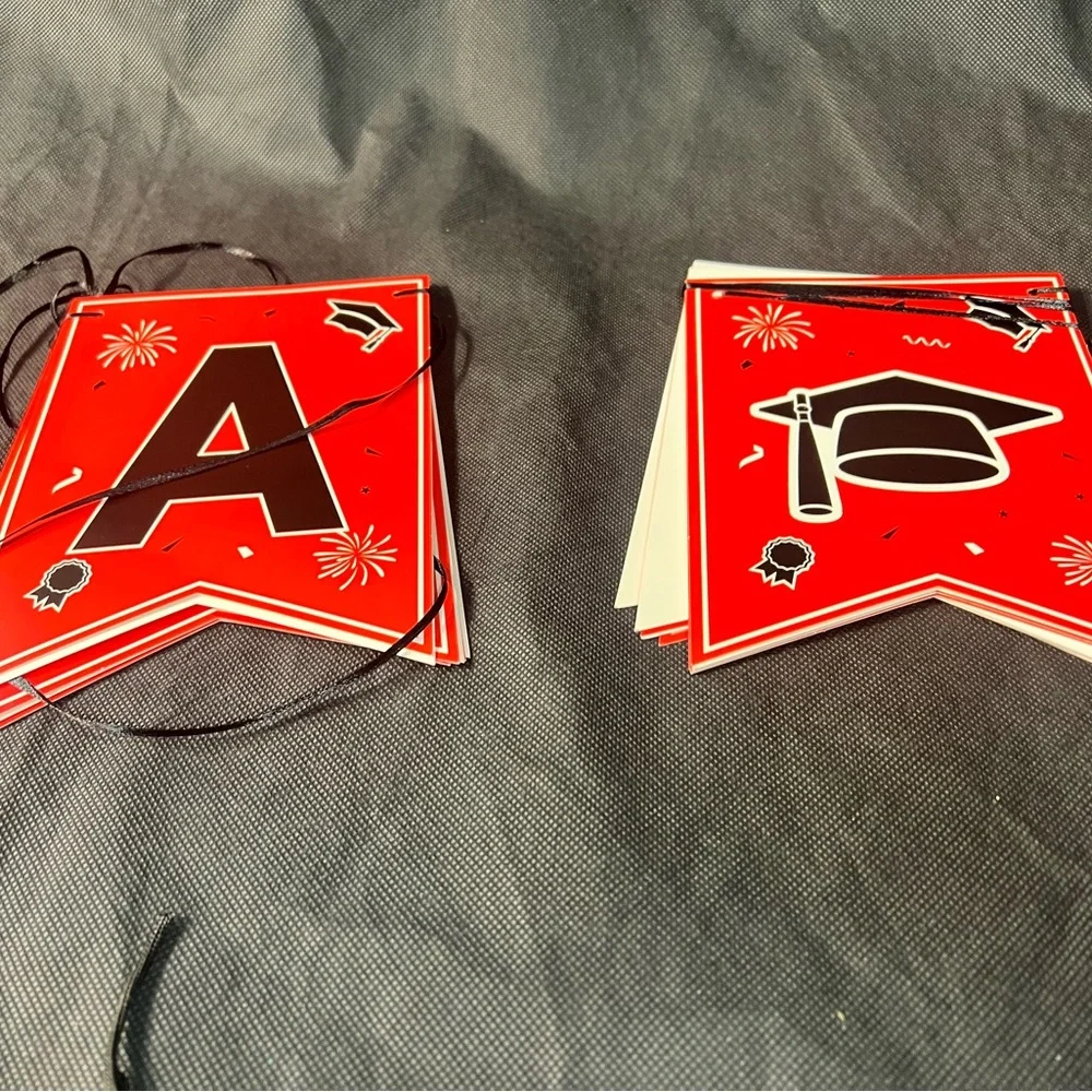 Graduation Party Decoration Set - Red and Black